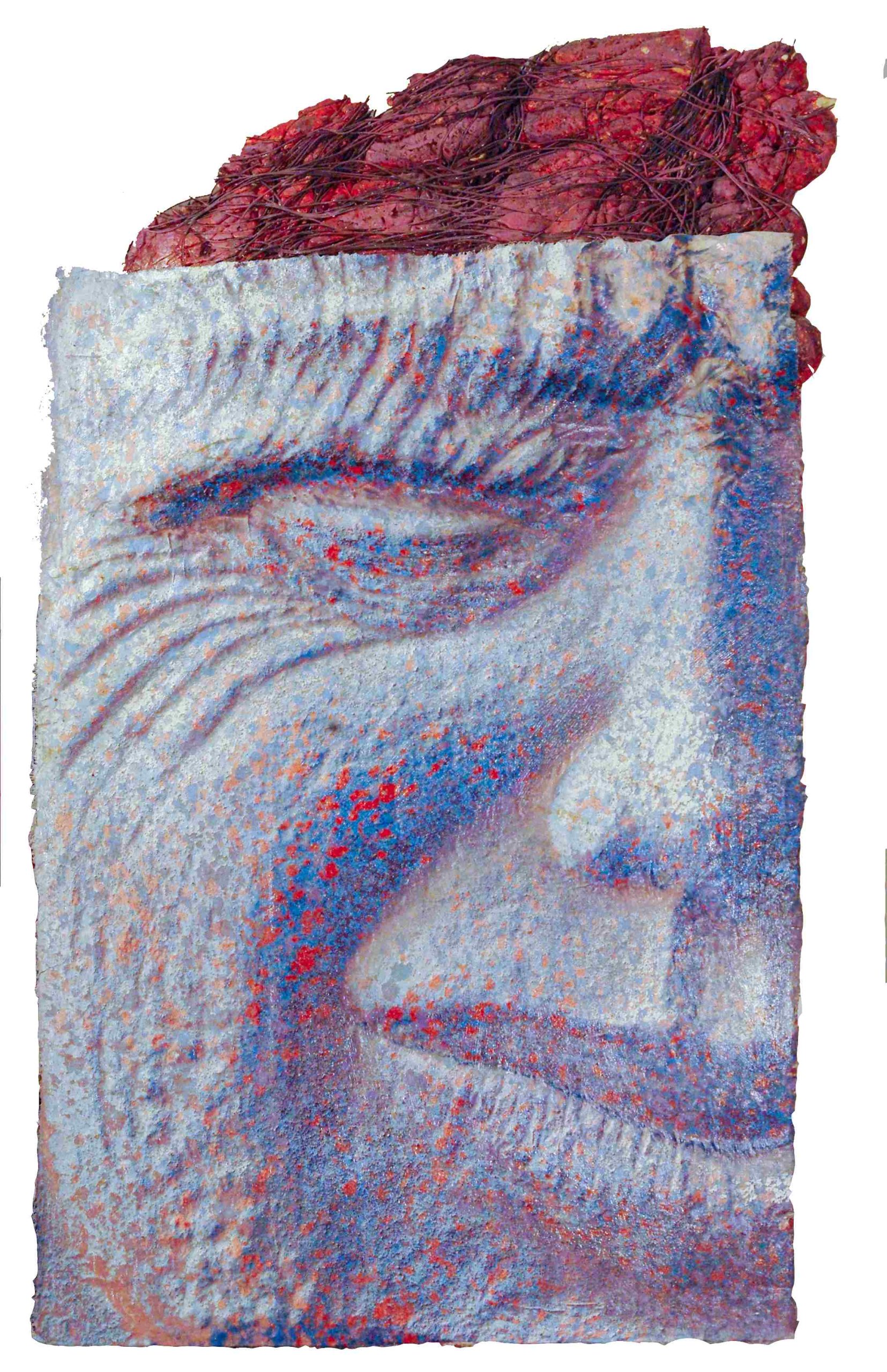Mari Enzo_002_Cerbero, 2010, frottage pittorico, cm 55x85