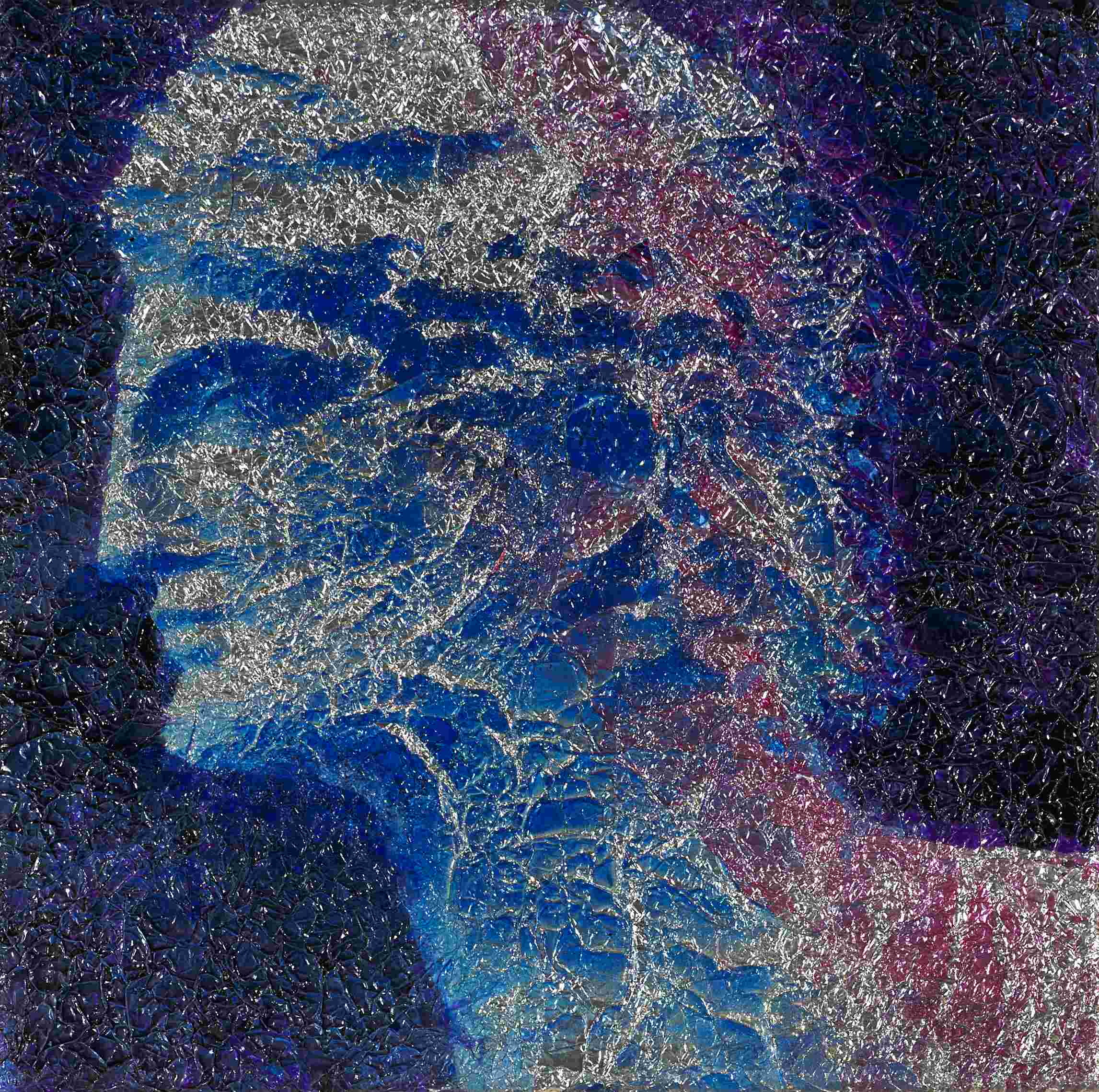 Mari Enzo_003_Enea, 2024, frottage pittorico, cm 30x30
