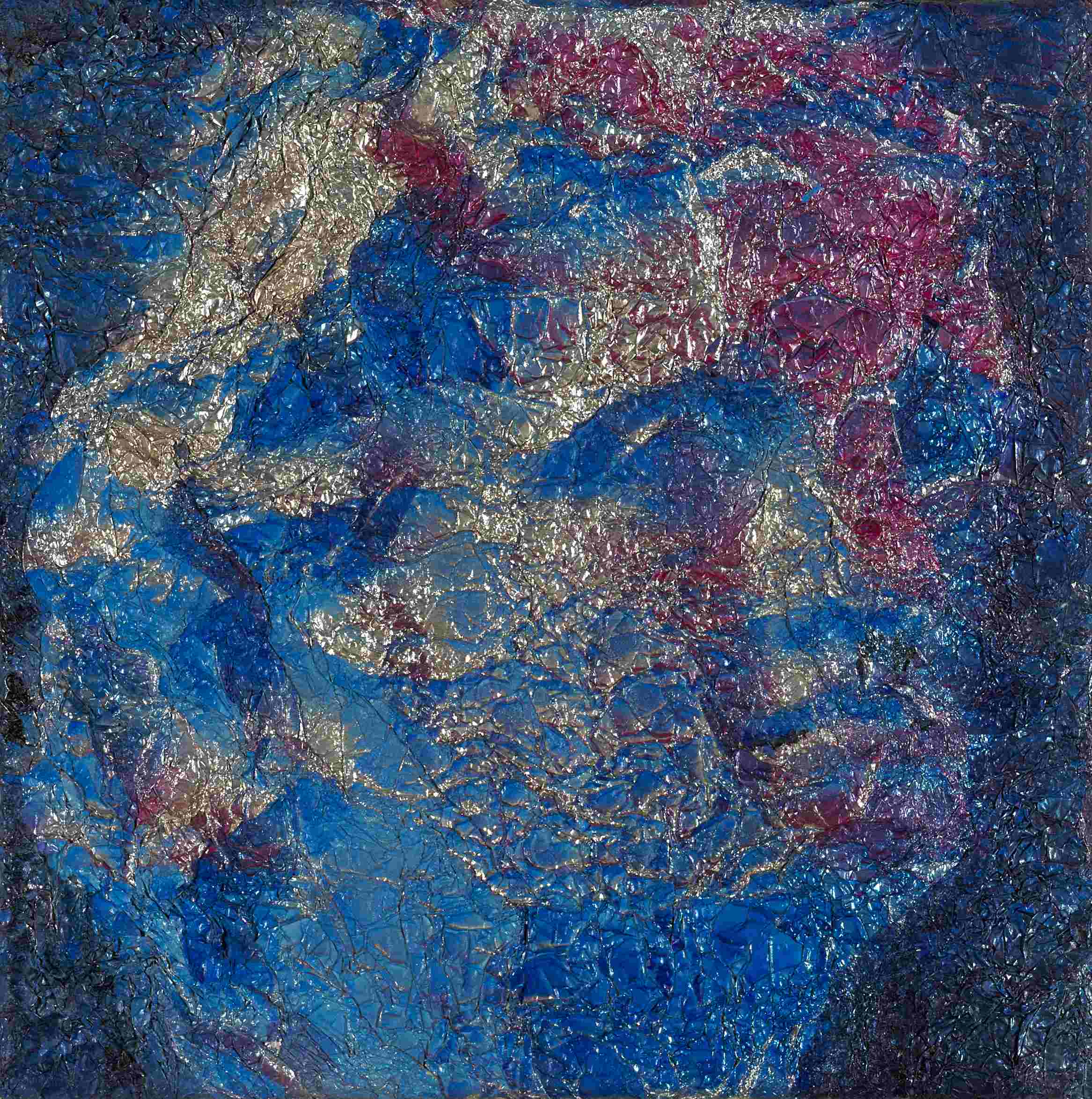 Mari Enzo_005_Personaggio, 2024, frottage pittorico, cm 30x30