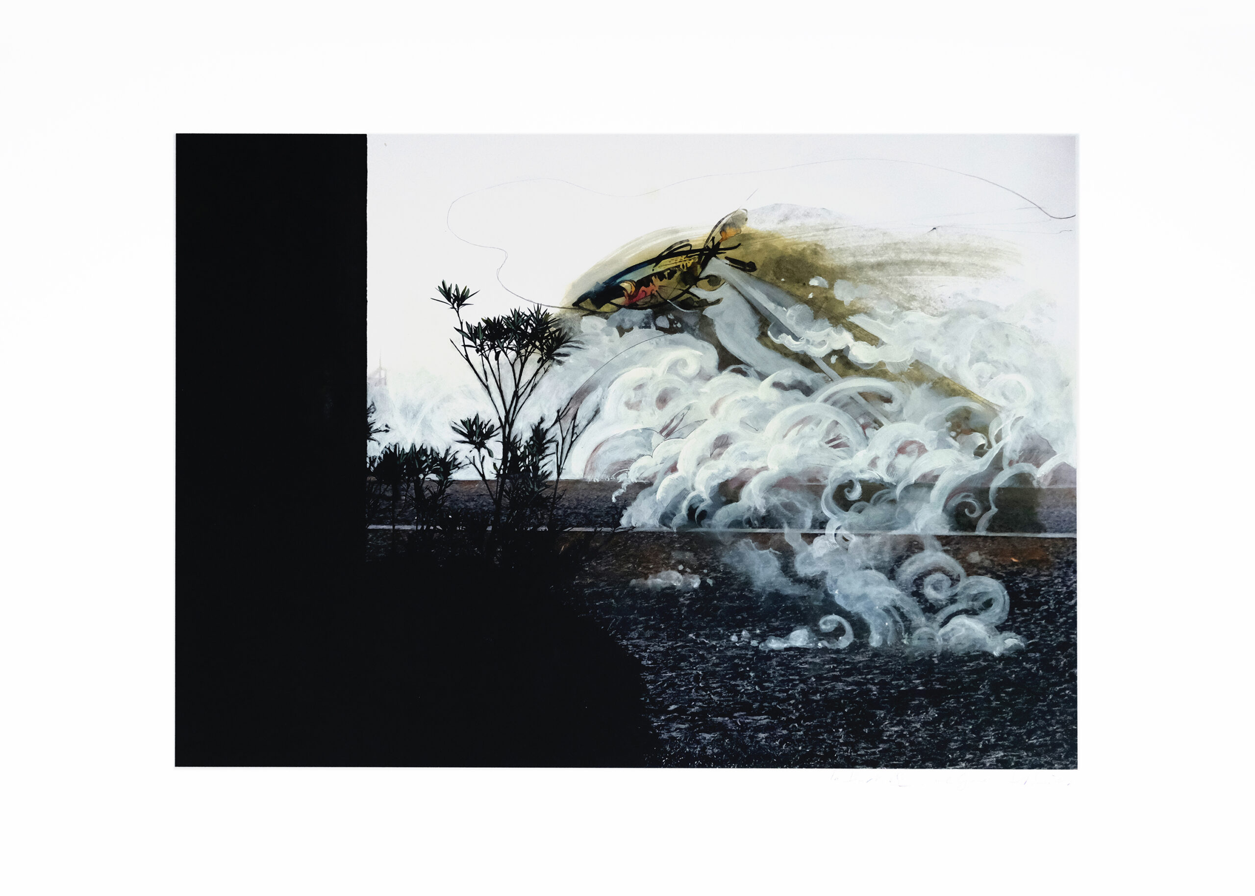 In Darkness, We Grow #1, 2024 - 70x100 cm - Tecnica mista su stampa digitale